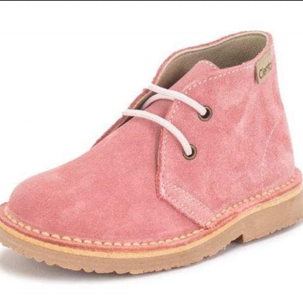 Cienta Kids Blush Suede Boots